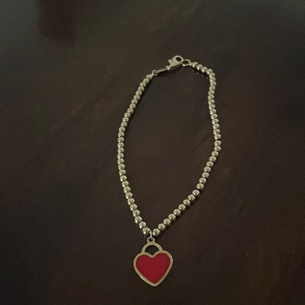 14k heart bracelet